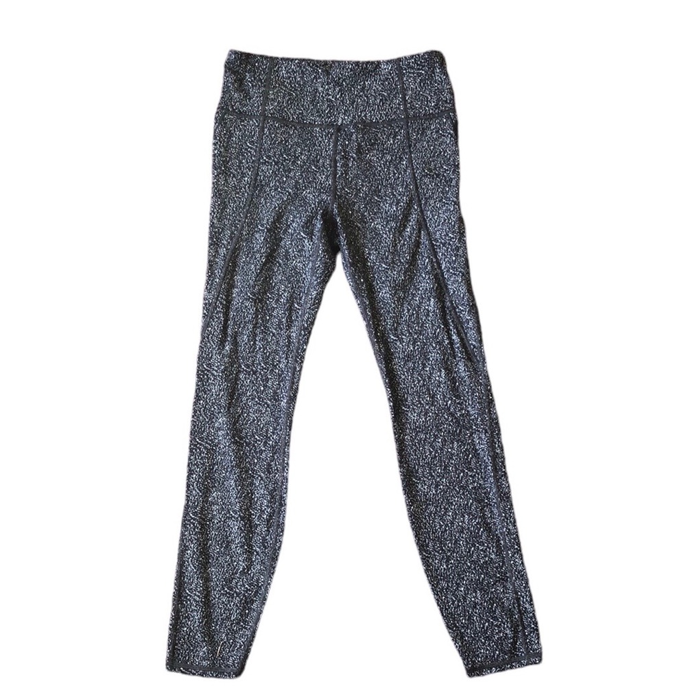 Athleta Lightning static Black and White 7/8 tight size Small